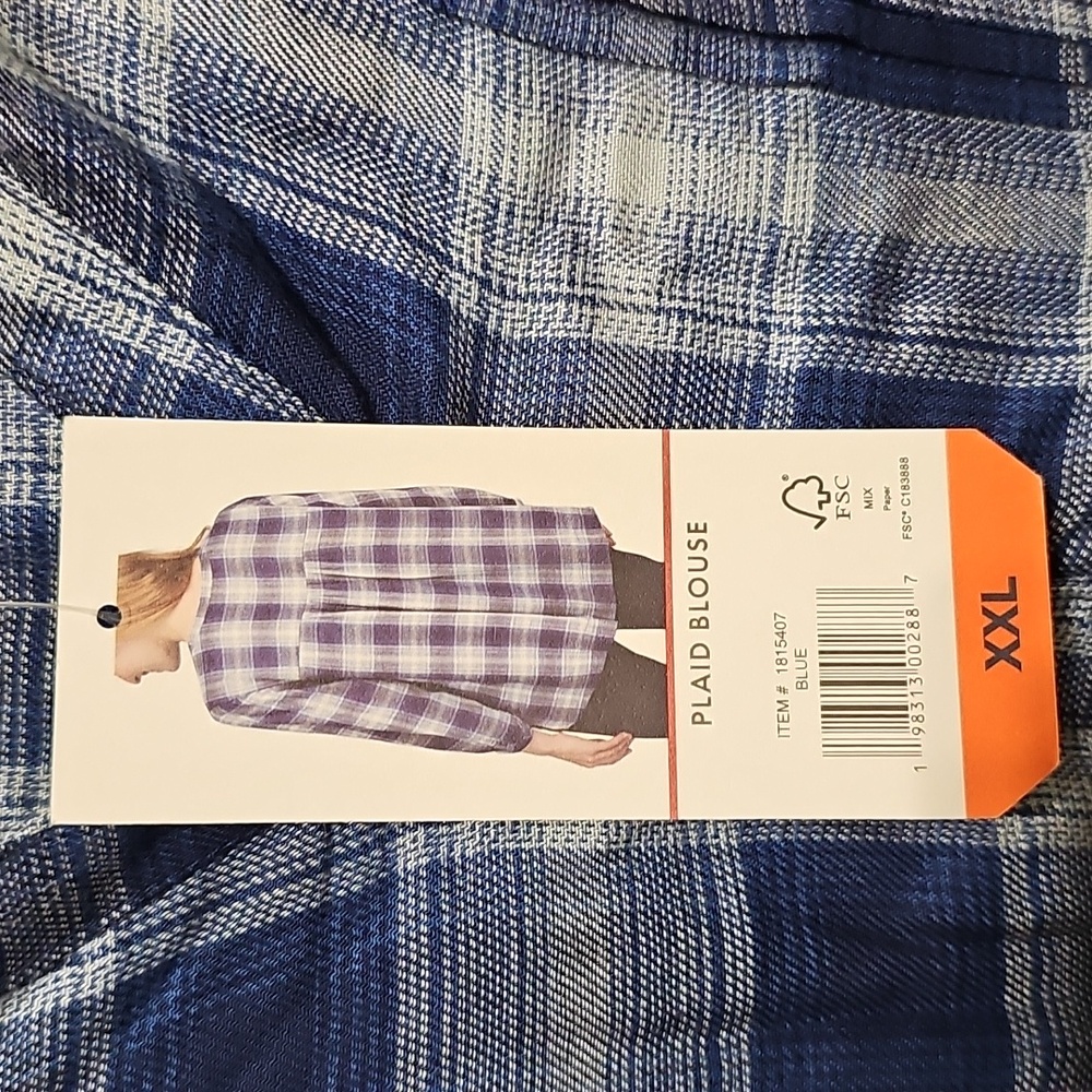 XXL Wrangler Plaid Blouse - Picture 6 of 10